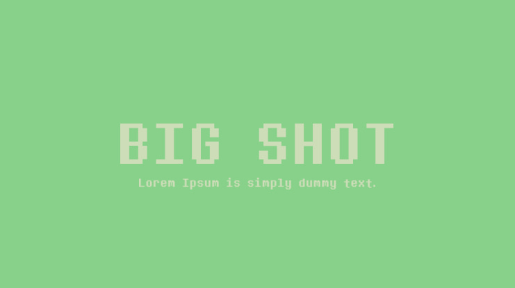 BIG SHOT Font