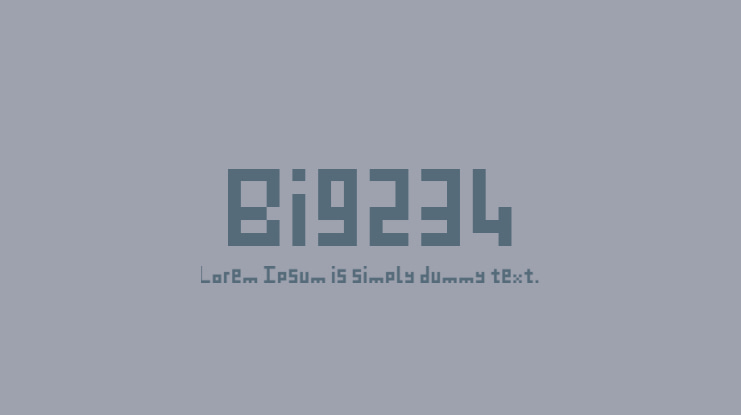 Big234 Font