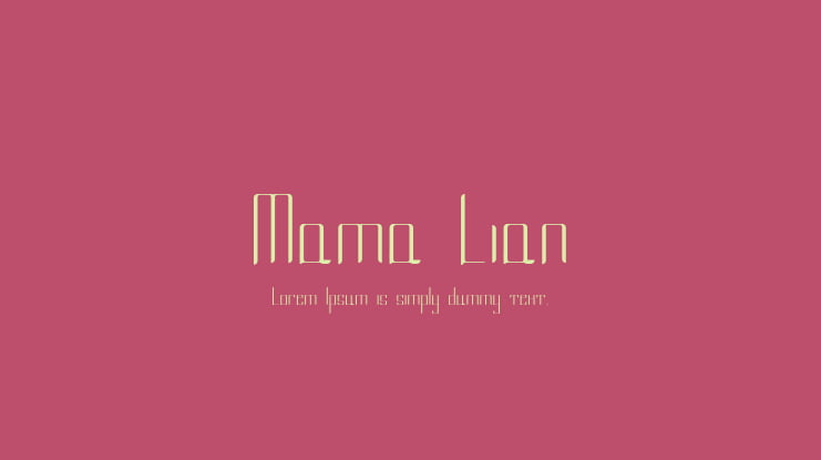 Mama Lian Font