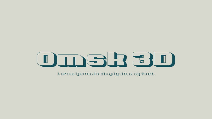 Omsk 3D Font
