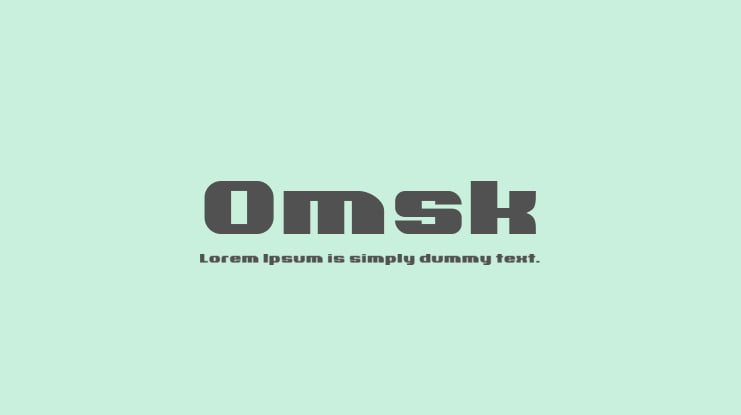 Omsk Font