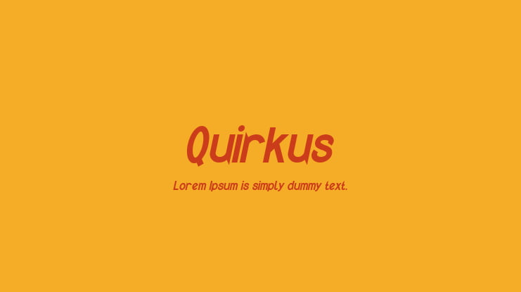 Quirkus Font Family