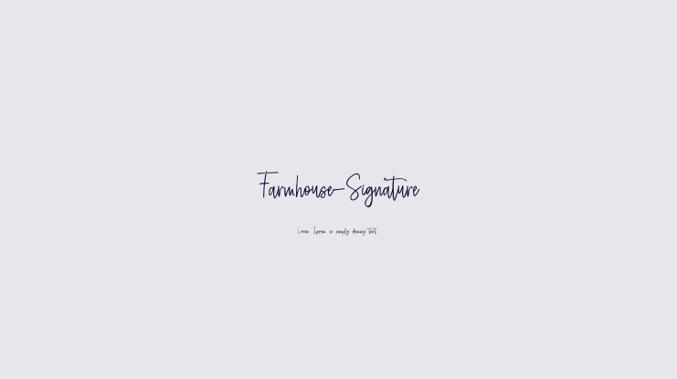 Farmhouse-Signature Font