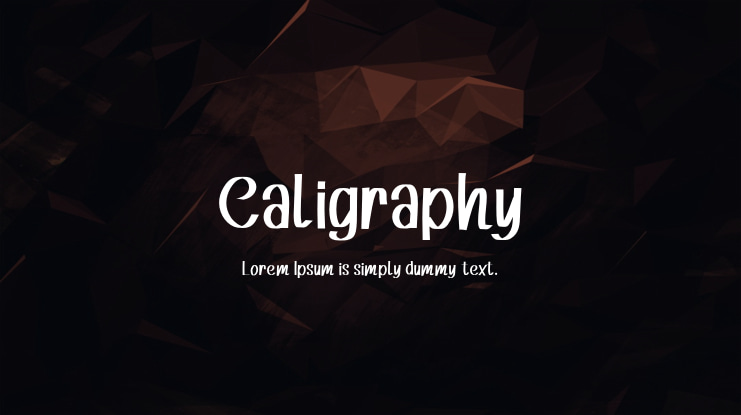 Caligraphy Font
