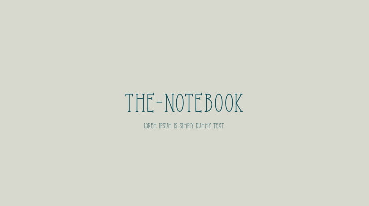 The-Notebook Font