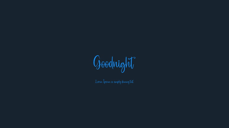 Goodnight Font