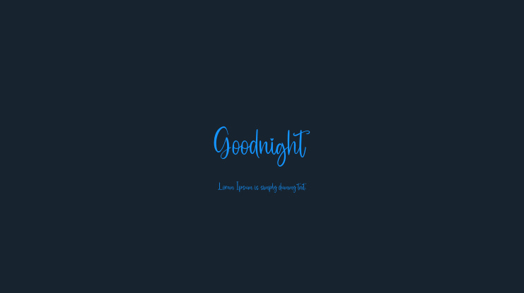 Goodnight Font