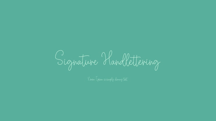 Signature Handlettering Font