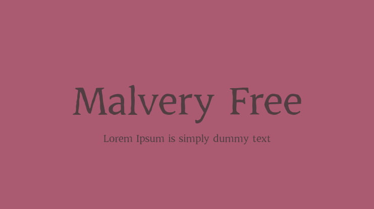Malvery Free Font Family