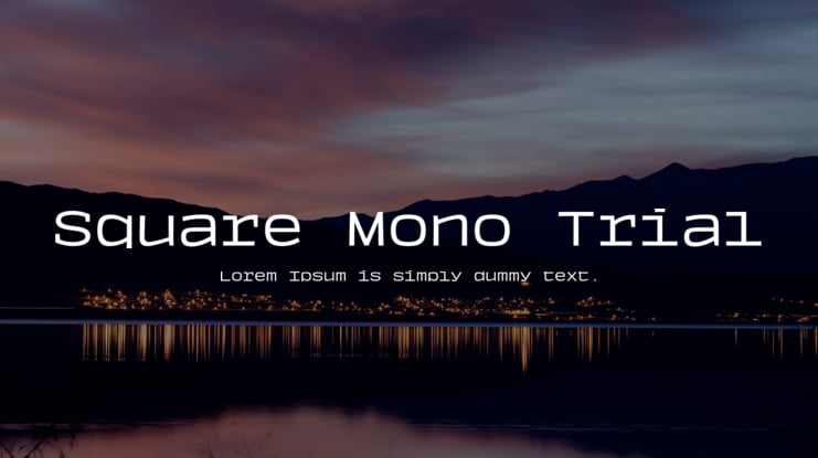 Square Mono Trial Font Family