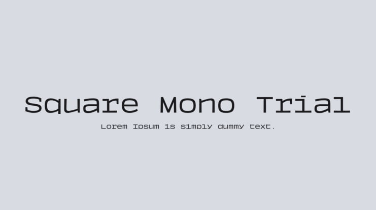 Square Mono Trial Font Family