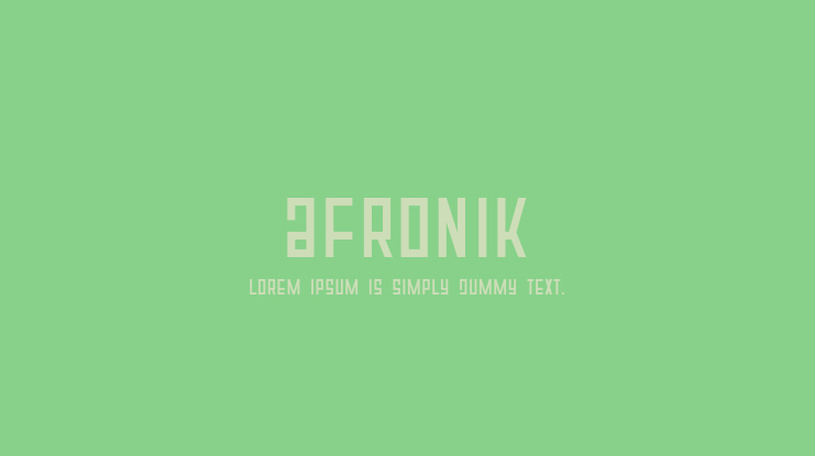 Afronik Font Family