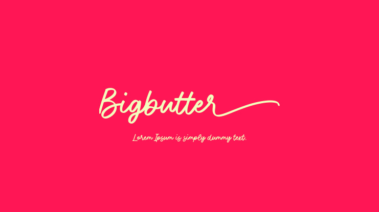 Bigbutter Font