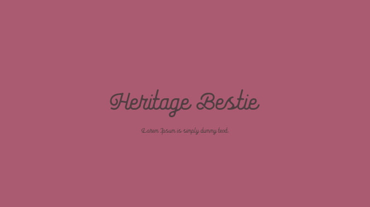 Heritage Bestie Font