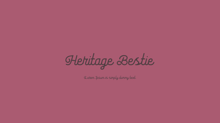 Heritage Bestie Font