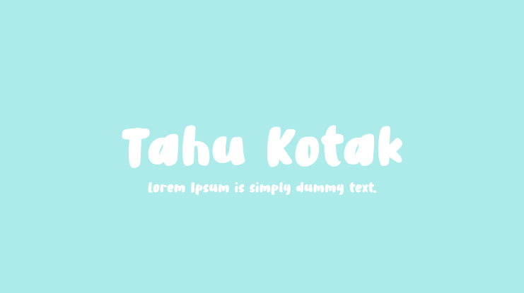 Tahu Kotak Font