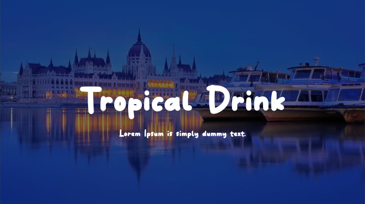 Tropical Drink Font