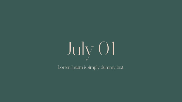 July 01 Font