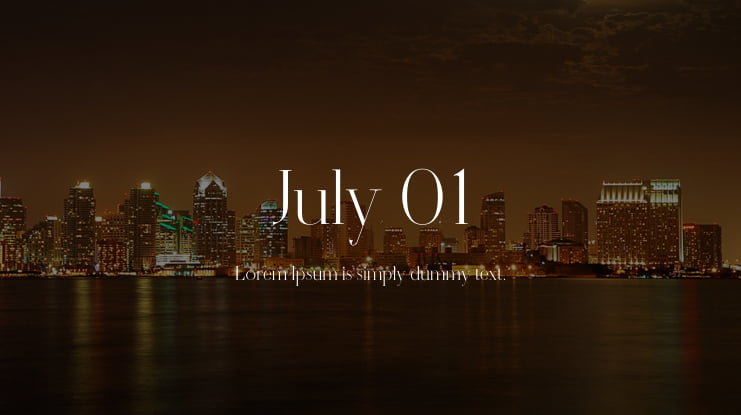July 01 Font