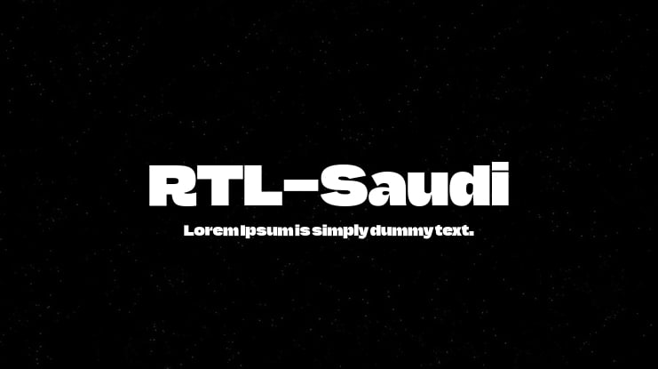 RTL-Saudi Font