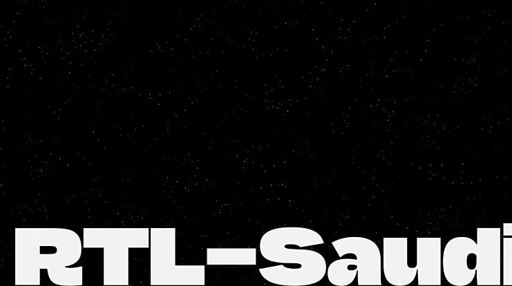 RTL-Saudi Font