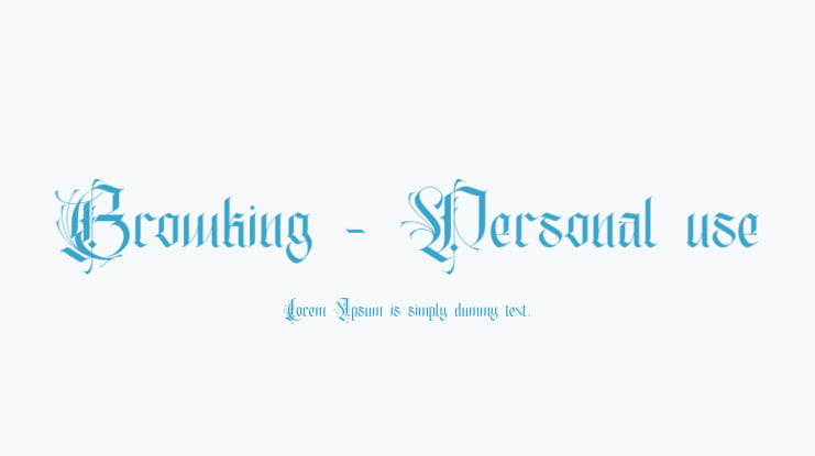 Browking - Personal use Font