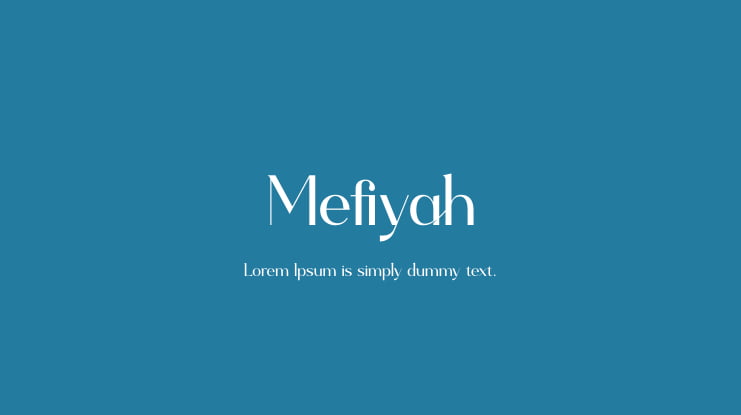 Mefiyah Font