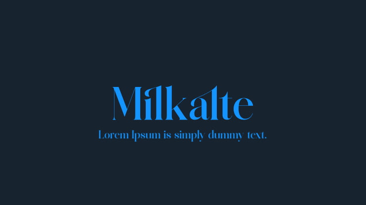 Milkalte Font