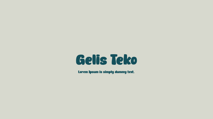 Gelis Teko Font