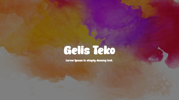 Gelis Teko Font