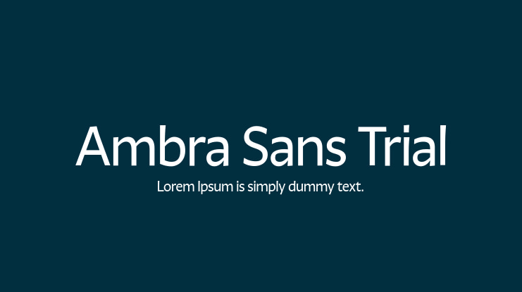 Ambra Sans Trial Font Family