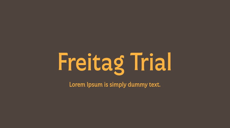 Freitag Trial Font Family
