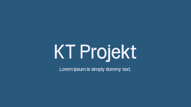 KT Projekt Font Family