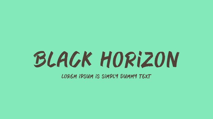 BLACK HORIZON Font