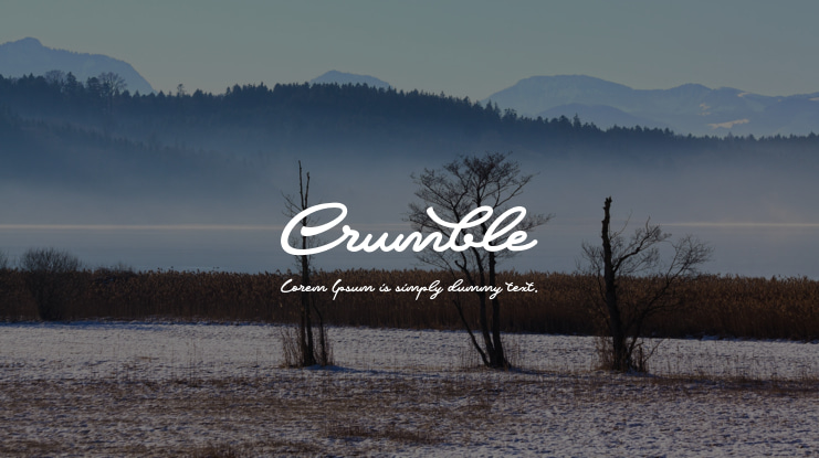 Crumble Font