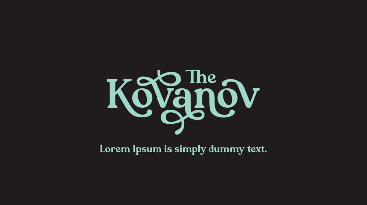 Kovanov Font