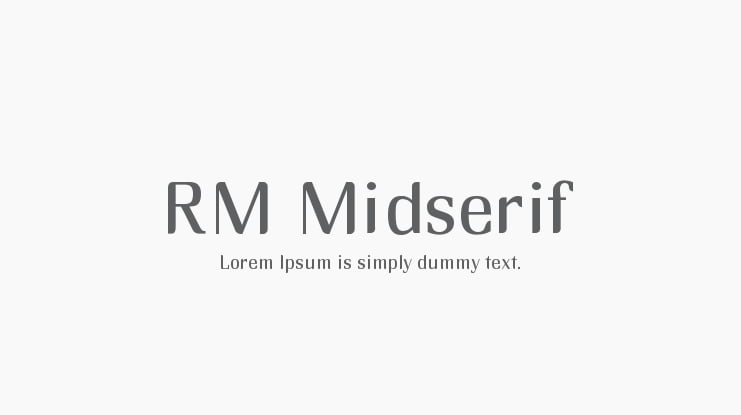 RM Midserif Font