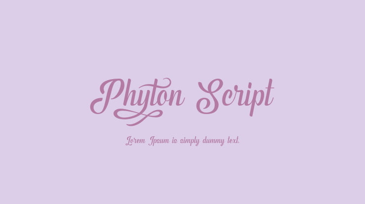 Phyton Script Font