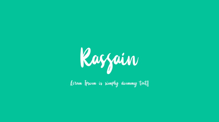 Rassain Font