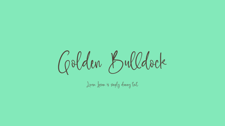 Golden Bulldock Font