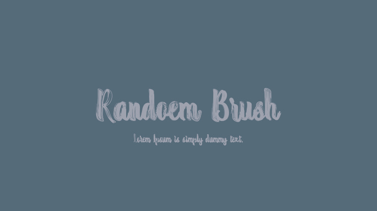 Randoem Brush Font
