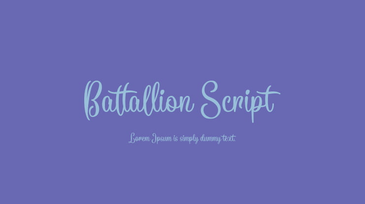 Battallion Script Font