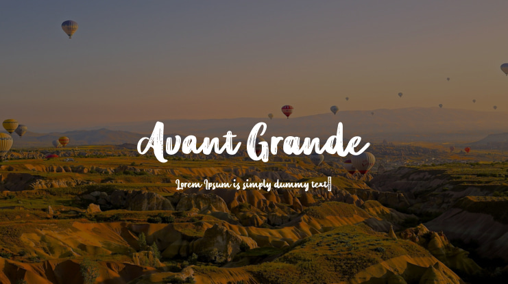 Avant Grande Font