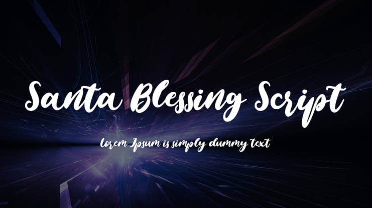 Santa Blessing Script Font