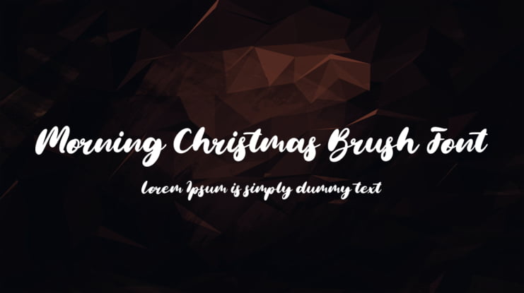 Morning Christmas Brush Font