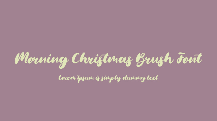 Morning Christmas Brush Font