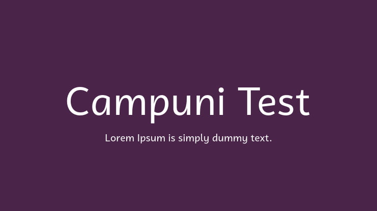 Campuni Test Font Family
