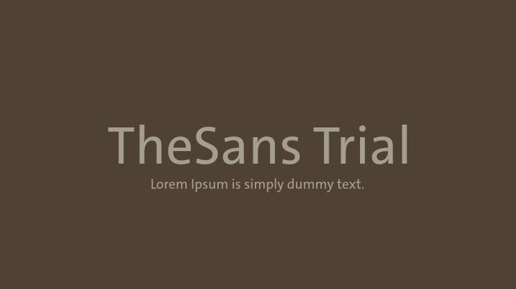 TheSans Trial Font Family