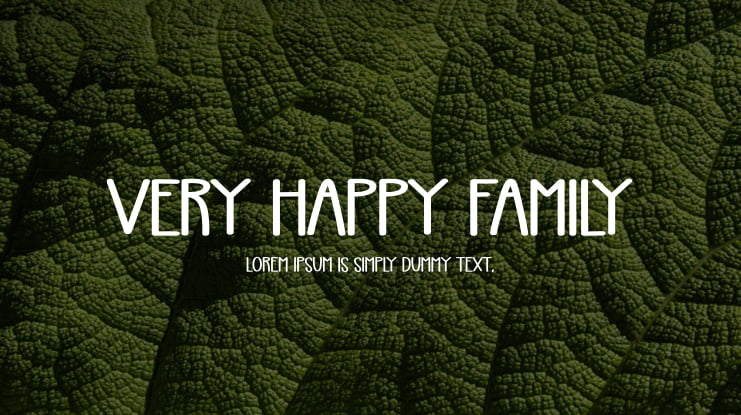 Very Happy Family Font
