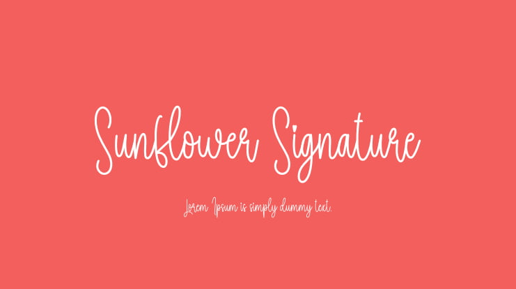 Sunflower Signature Font